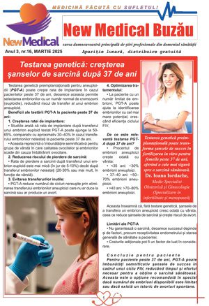 Coperta Ziar New Medical Nr. 16 - Martie 2025