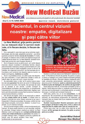 Coperta Ziar New Medical Nr. 19 - Iunie 2025