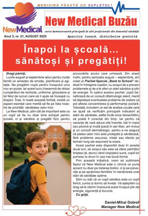 Coperta Ziar New Medical Nr. 21 - August 2025
