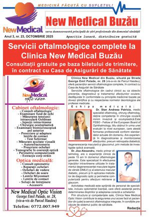 Coperta Ziar New Medical Nr. 23 - Octombrie 2025