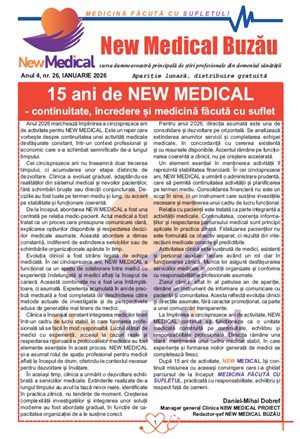 Coperta Ziar New Medical Nr. 26 - Ianuarie 2026