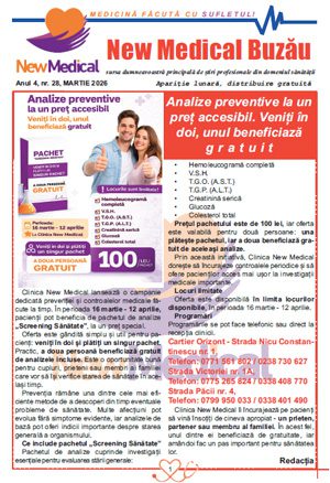Coperta Ziar New Medical Nr. 28 - Martie 2026