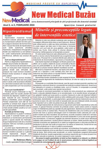 Coperta Ziar New Medical Nr. 3 - Februarie 2024