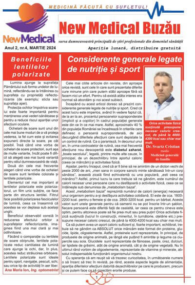 Coperta Ziar New Medical Nr. 4 - Martie 2024